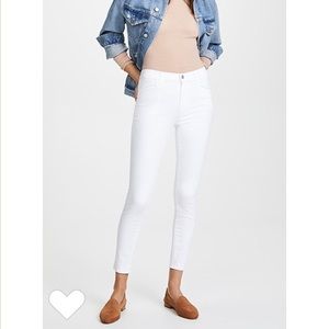 J Brand Alana Crop Jeans in Blanc